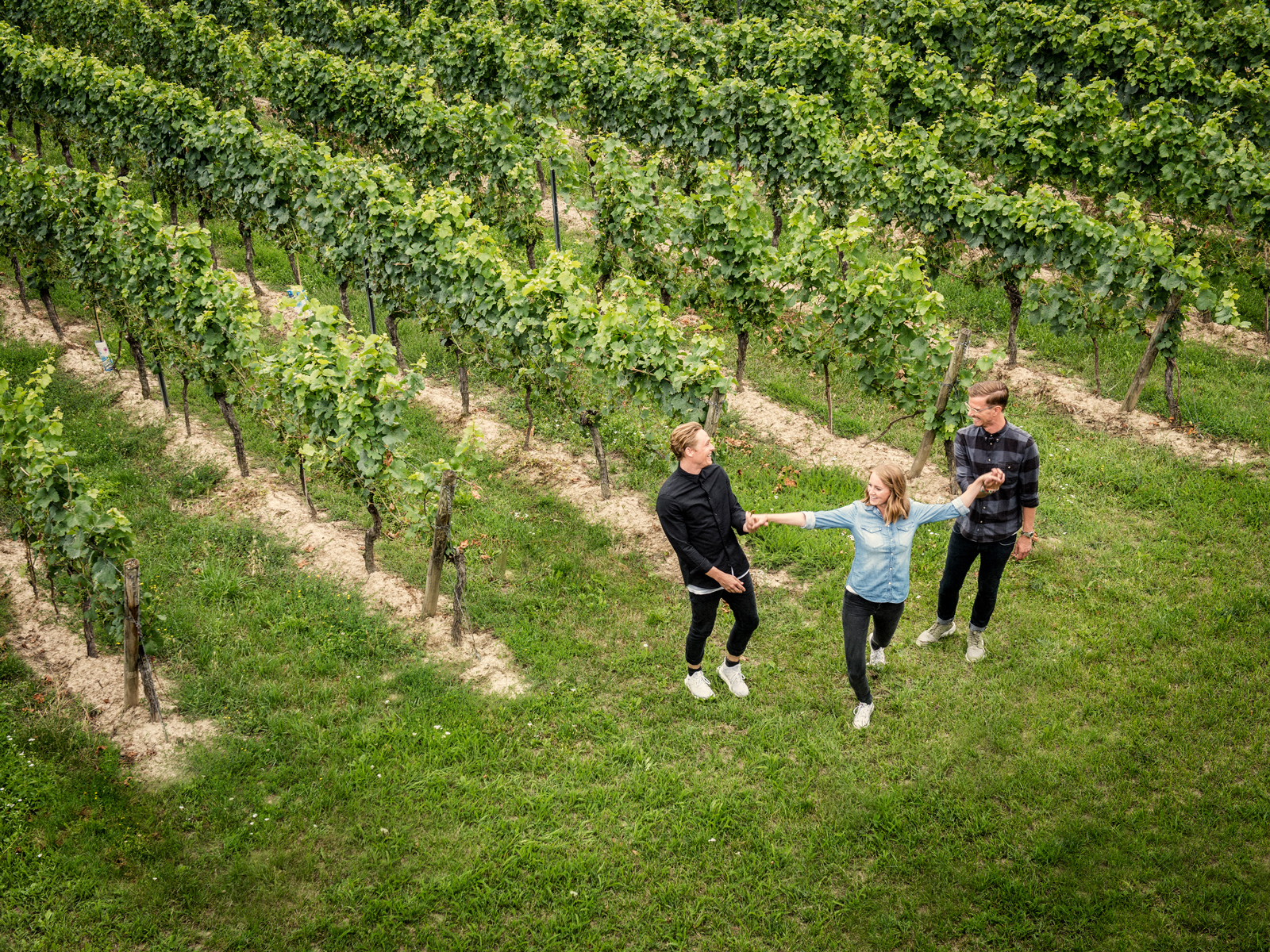 III Freunde wine - Joko Winterscheidt, Matthias Schweighöfer und Juliane Eller