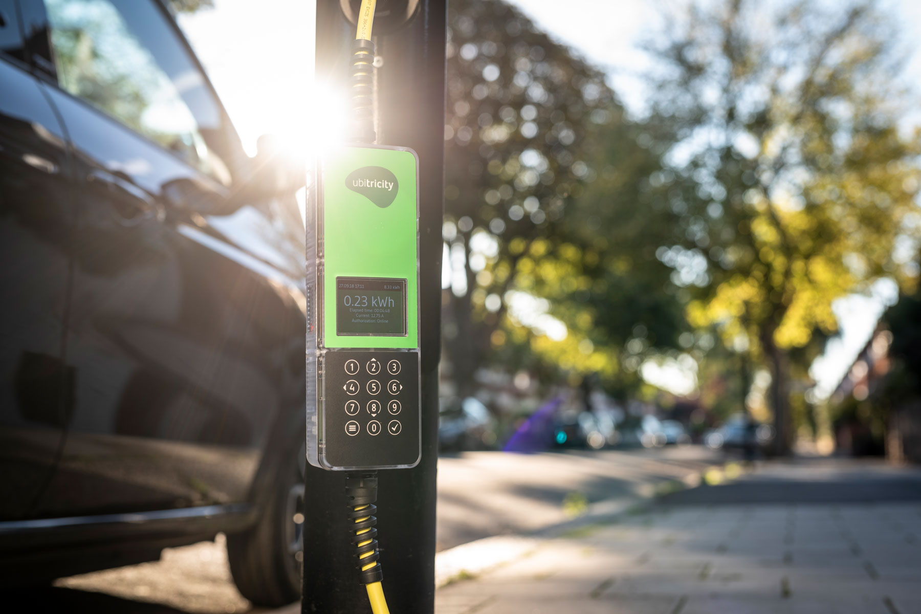 London campaign for Ubitricity, charging points for electric mobility,