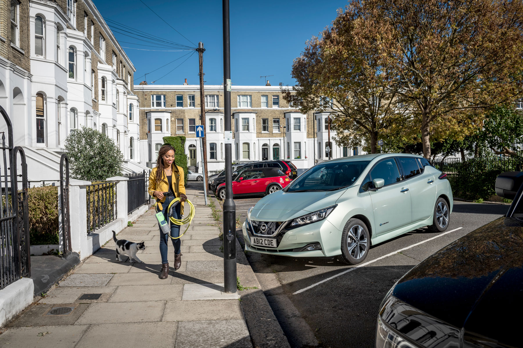 London campaign for Ubitricity, charging points for electric mobility,