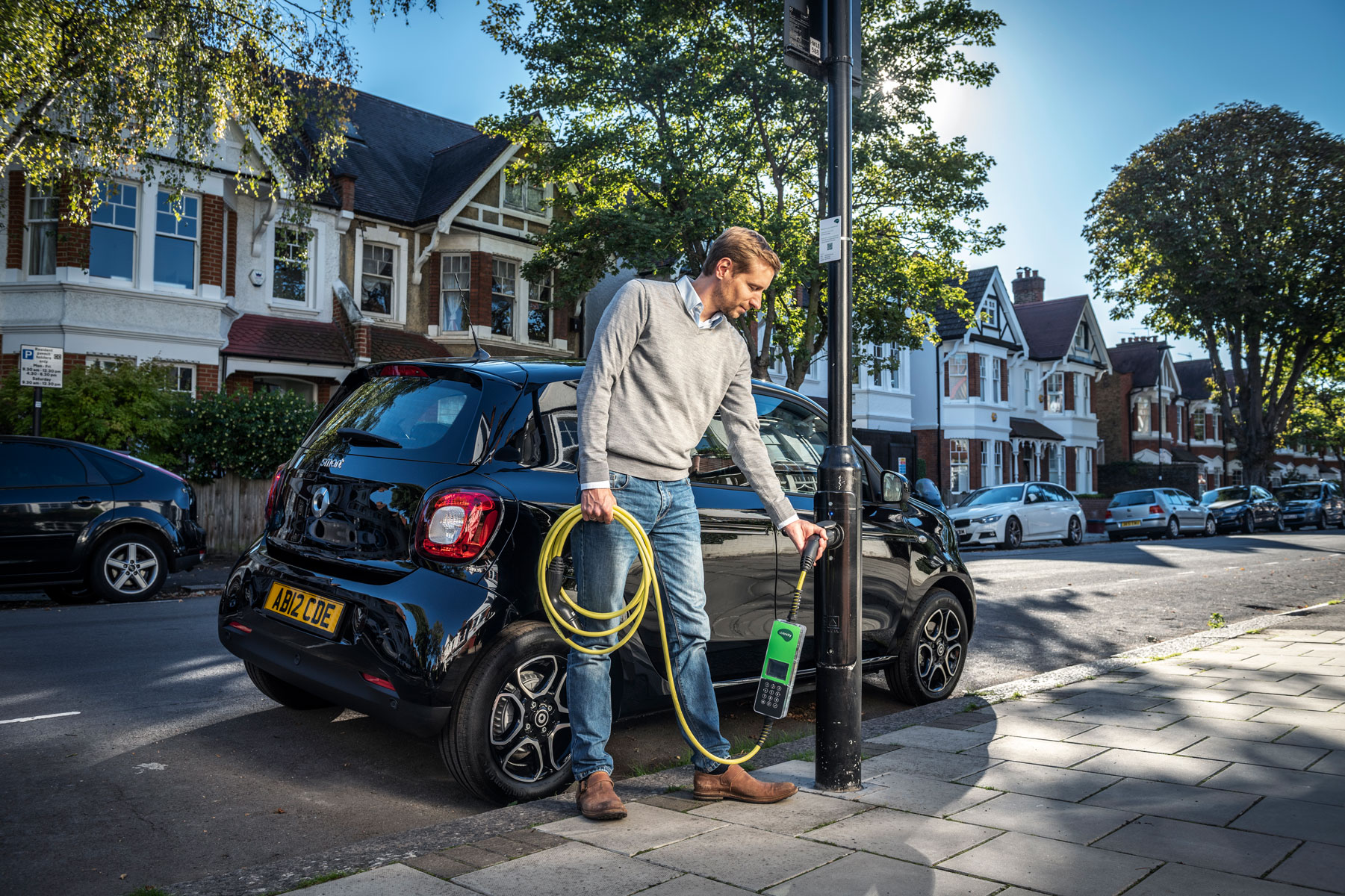 London campaign for Ubitricity, charging points for electric mobility,